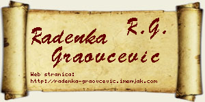Radenka Graovčević vizit kartica